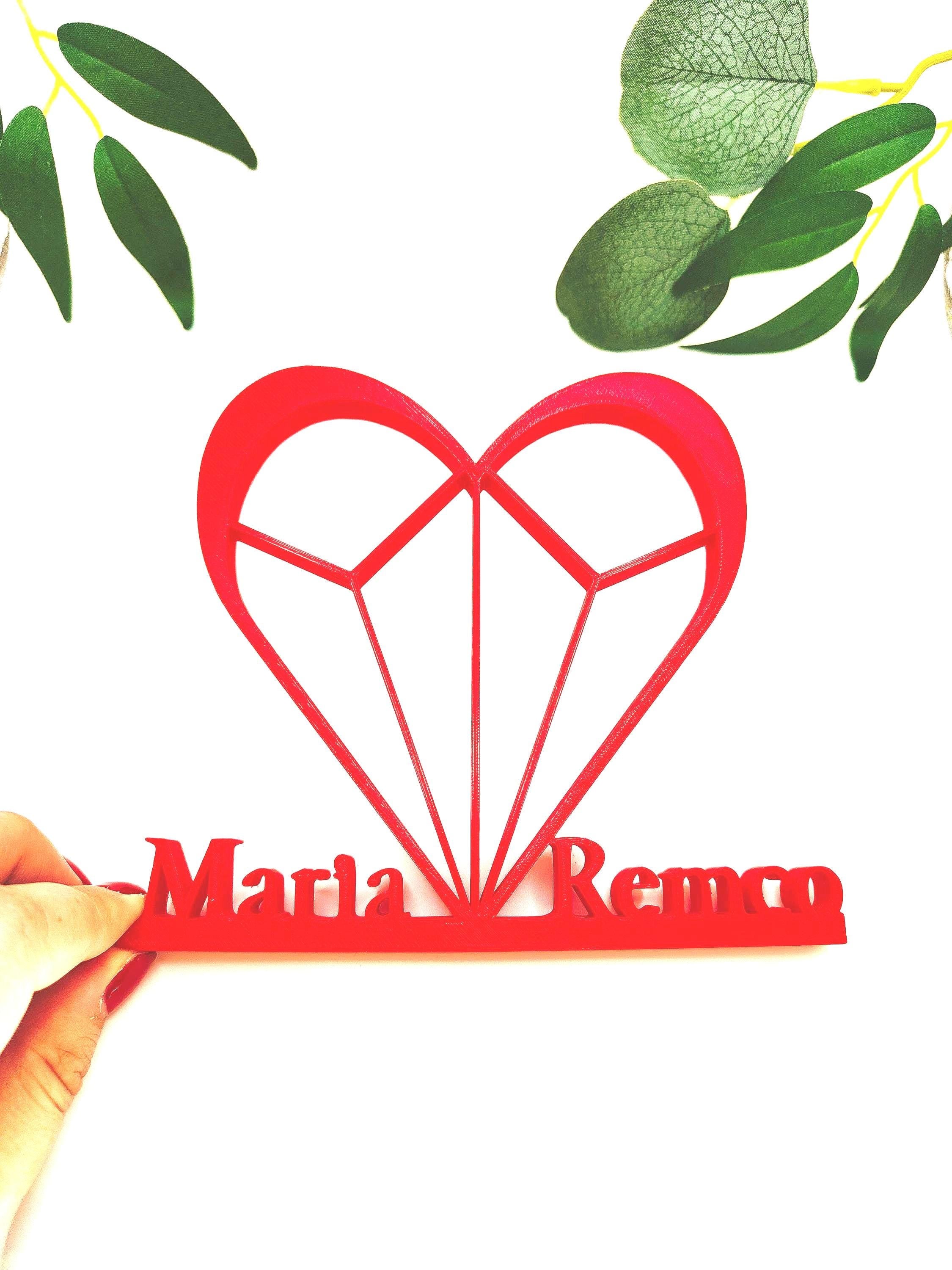 Love Custom Sign | Personalized Name Sign | 3D heart for couples| Valentine's Day gift| wedding gift| Home Wall Decor | Anniversary Gift